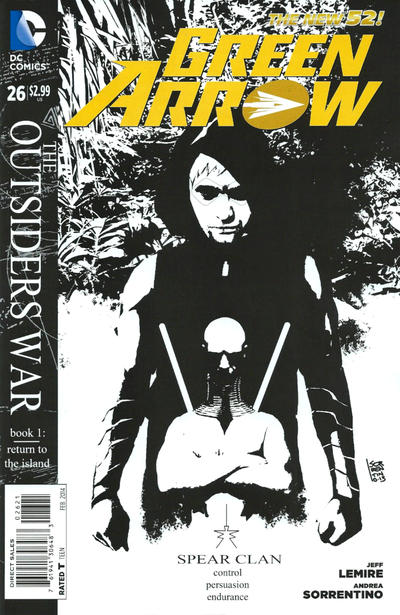 Cover for Green Arrow (DC, 2011 series) #26 [Andrea Sorrentino Black & White Cover]