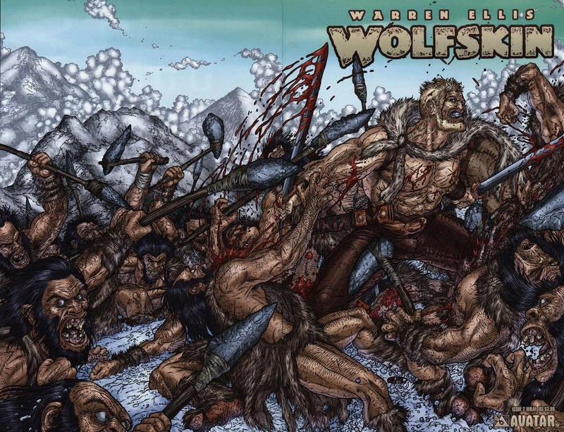 Cover for Warren Ellis' Wolfskin (Avatar Press, 2006 series) #2 [Wraparound Cover]
