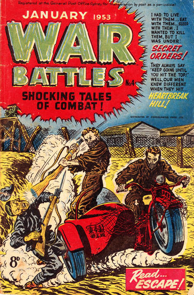Cover for War Battles (Consolidated Press, 1952 series) #4