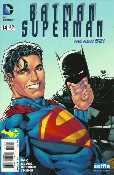 Cover for Batman / Superman (DC, 2013 series) #14 [Selfie Cover]