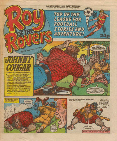 Cover for Roy of the Rovers (IPC, 1976 series) #2 November 1985 [468]