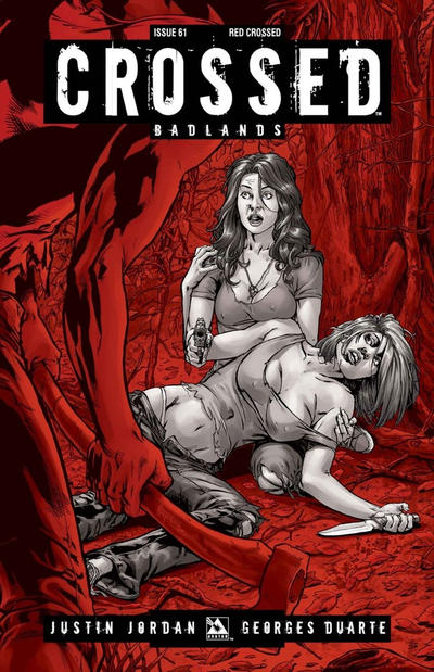 Cover for Crossed Badlands (Avatar Press, 2012 series) #61 [Red Crossed Variant by Christian Zanier]