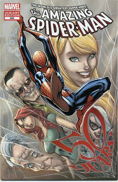 Cover for The Amazing Spider-Man (Marvel, 1999 series) #692 [Variant Edition - 'Fan Expo Canada' - J. Scott Campbell Cover]
