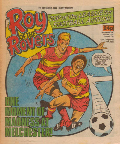 Cover for Roy of the Rovers (IPC, 1976 series) #7 December 1985 [473]