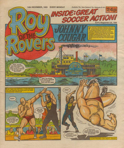 Cover for Roy of the Rovers (IPC, 1976 series) #14 December 1985 [474]