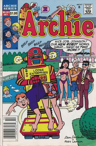 Cover for Archie (Archie, 1959 series) #381 [Newsstand]