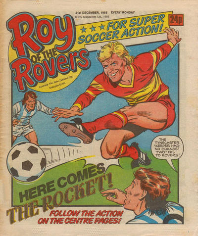 Cover for Roy of the Rovers (IPC, 1976 series) #21 December 1985 [475]