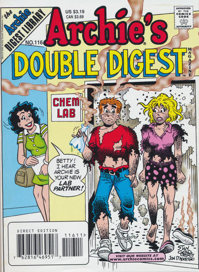 Cover for Archie's Double Digest Magazine (Archie, 1984 series) #116 [Direct Edition]