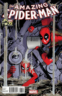 Cover Thumbnail for The Amazing Spider-Man (Marvel, 2014 series) #7 [Variant Edition - ‘Deadpool 75th Anniversary’ - Michael Golden Cover]