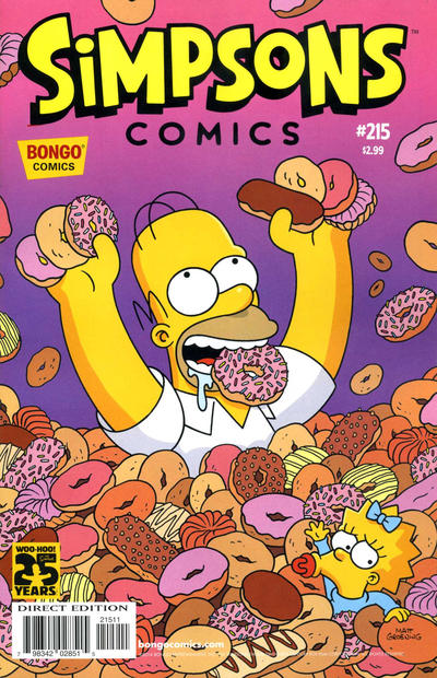 Cover for Simpsons Comics (Bongo, 1993 series) #215