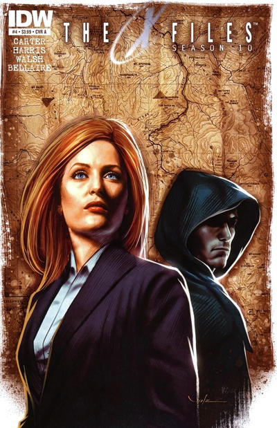 Cover for The X-Files: Season 10 (IDW, 2013 series) #4 [Cover A - Carlos Valenzuela]