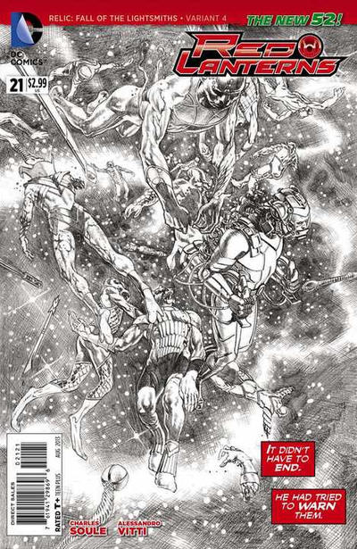 Cover for Red Lanterns (DC, 2011 series) #21 [Rags Morales Sketch Cover]