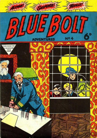 Cover for Blue Bolt Adventures (L. Miller & Son, 1951 series) #4