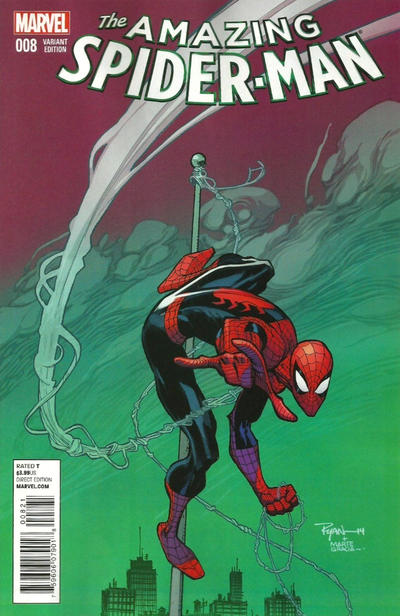 Cover for The Amazing Spider-Man (Marvel, 2014 series) #8 [Variant Edition - Ryan Ottley Cover]