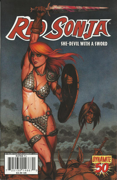 Cover for Red Sonja (Dynamite Entertainment, 2005 series) #50 [Joseph Michael Linsner Cover]