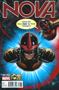 Cover for Nova (Marvel, 2013 series) #22 [Deadpool 75th Anniversary Photobomb Variant by John Tyler Christopher]