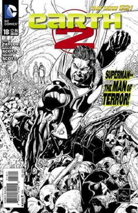 Cover Thumbnail for Earth 2 (DC, 2012 series) #18 [Ethan Van Sciver Black & White Cover]