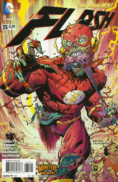 Cover for The Flash (DC, 2011 series) #35 [Monsters of the Month Cover]