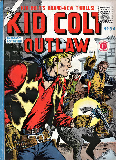 Cover for Kid Colt Outlaw (Thorpe & Porter, 1950 ? series) #34
