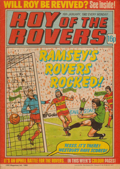 Cover for Roy of the Rovers (IPC, 1976 series) #16 January 1982 [270]