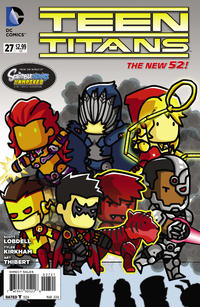 Cover Thumbnail for Teen Titans (DC, 2011 series) #27 [Scribblenauts Unmasked Cover]