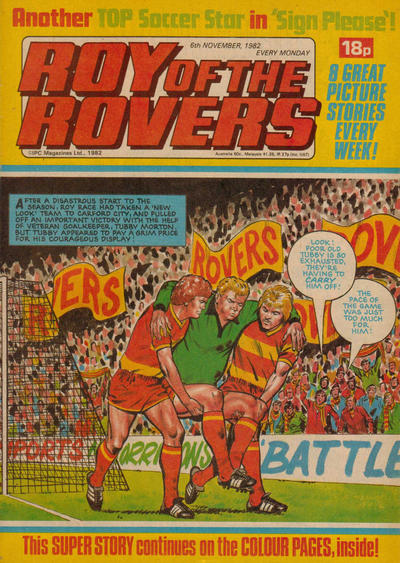 Cover for Roy of the Rovers (IPC, 1976 series) #6 November 1982 [312]