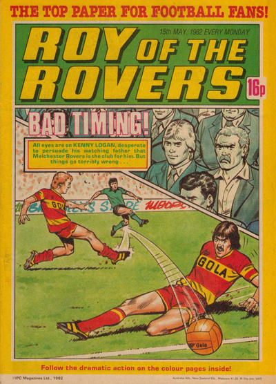 Cover for Roy of the Rovers (IPC, 1976 series) #15 May 1982 [287]