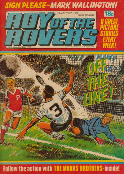 Cover for Roy of the Rovers (IPC, 1976 series) #23 October 1982 [310]