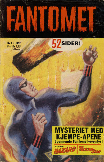 Cover for Fantomet (Romanforlaget, 1966 series) #1/1967