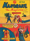 Cover for Mandrake the Magician (Feature Productions, 1950 ? series) #92