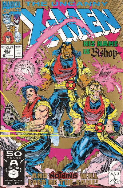 Cover for The Uncanny X-Men (Marvel, 1981 series) #282 [Gold Second Printing]