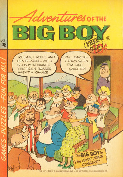 Cover for Adventures of the Big Boy (Webs Adventure Corporation, 1957 series) #108 [East]