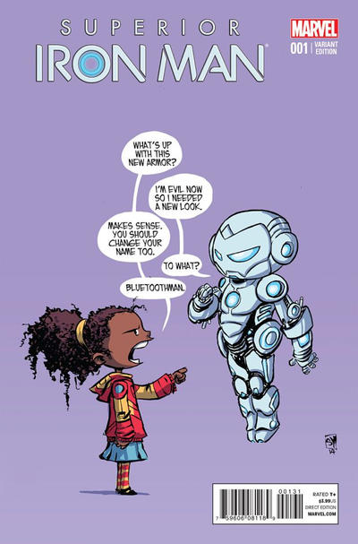 Cover for Superior Iron Man (Marvel, 2015 series) #1 [Skottie Young Variant]