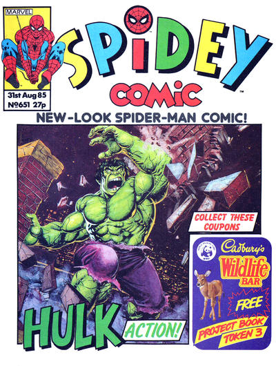 Cover for Spider-Man Comic (Marvel UK, 1984 series) #651