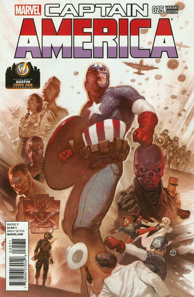 Cover for Captain America (Marvel, 2013 series) #25 [Wizard World Austin Comic Con Variant by Julian Totino Tedesco]