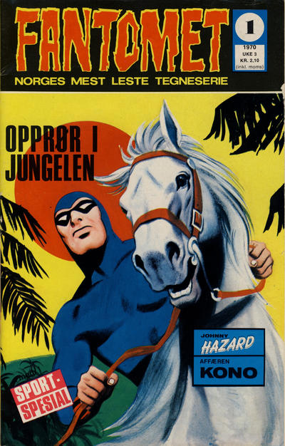 Cover for Fantomet (Romanforlaget, 1966 series) #1/1970