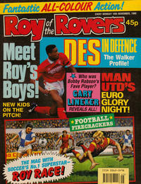 Cover Thumbnail for Roy of the Rovers (IPC, 1976 series) #10 November 1990 [730]