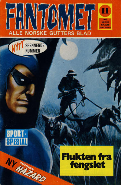 Cover for Fantomet (Romanforlaget, 1966 series) #11/1970