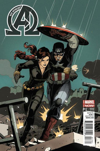 Cover for New Avengers (Marvel, 2013 series) #17 [Paolo Rivera Captain America movie tie-in Variant]
