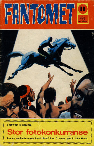 Cover for Fantomet (Romanforlaget, 1966 series) #11/1971