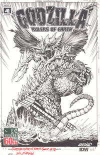 Cover Thumbnail for Godzilla: Rulers of Earth (IDW, 2013 series) #18 [Jeff Zornow black and white artists edition]