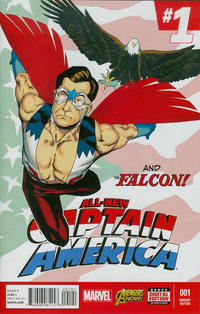Cover Thumbnail for All-New Captain America (Marvel, 2015 series) #1 [Kris Anka Variant featuring Stephen Colbert]