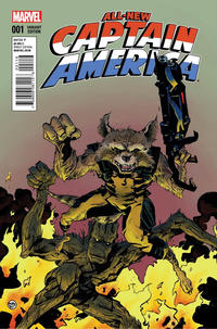 Cover Thumbnail for All-New Captain America (Marvel, 2015 series) #1 [Rocket Raccoon and Groot Variant by Paul Pope]