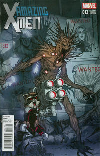 Cover Thumbnail for Amazing X-Men (Marvel, 2014 series) #13 [Sara Pichelli 'Rocket Raccoon & Groot' Variant]
