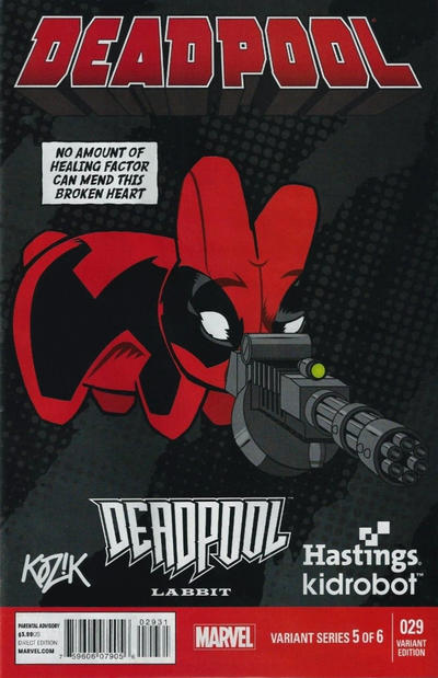 Cover for Deadpool (Marvel, 2013 series) #29 [Frank Kozik Hastings Exclusive Labbit Variant]