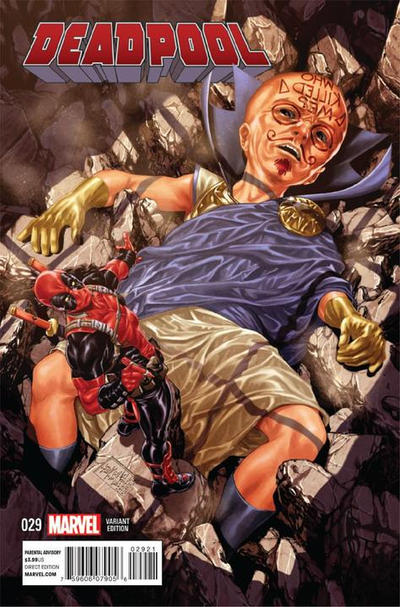 Cover for Deadpool (Marvel, 2013 series) #29 [Mark Brooks Original Sin Teaser Variant]