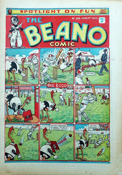 Cover for The Beano Comic (D.C. Thomson, 1938 series) #208
