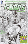 Cover for Green Lantern Corps (DC, 2011 series) #18 [Juan Jose Ryp Black & White Cover]