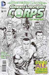 Cover Thumbnail for Green Lantern Corps (DC, 2011 series) #18 [Juan Jose Ryp Black & White Cover]