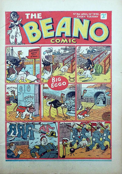 Cover for The Beano Comic (D.C. Thomson, 1938 series) #39